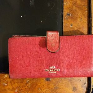 Coach Wallet Color Red